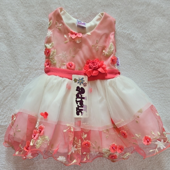 NWT Sz1 Baby FLUFFY Princess Vibes FlowerGirl Regal Baby Dazzle First Birthday - Picture 6 of 13
